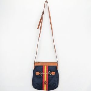 NWT Peych Stile Spanish Artisan-Handmade Leather & Canvas Crossbody Purse Bag